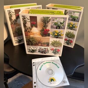 3 binders of Indoor Plant Guides with disc. Each page folds out.